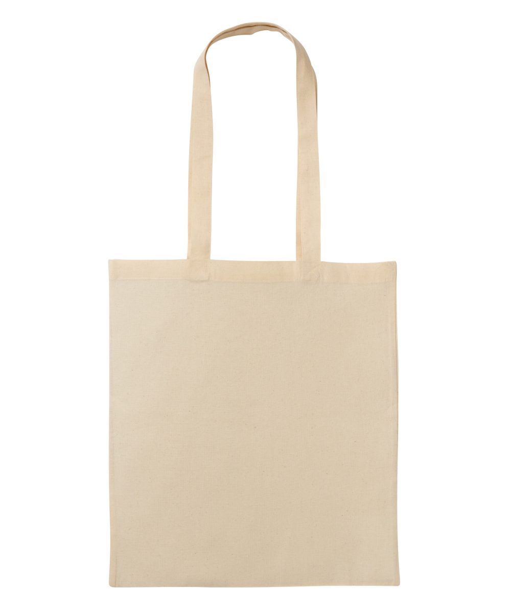 Natural Recycled cotton shopper long handle