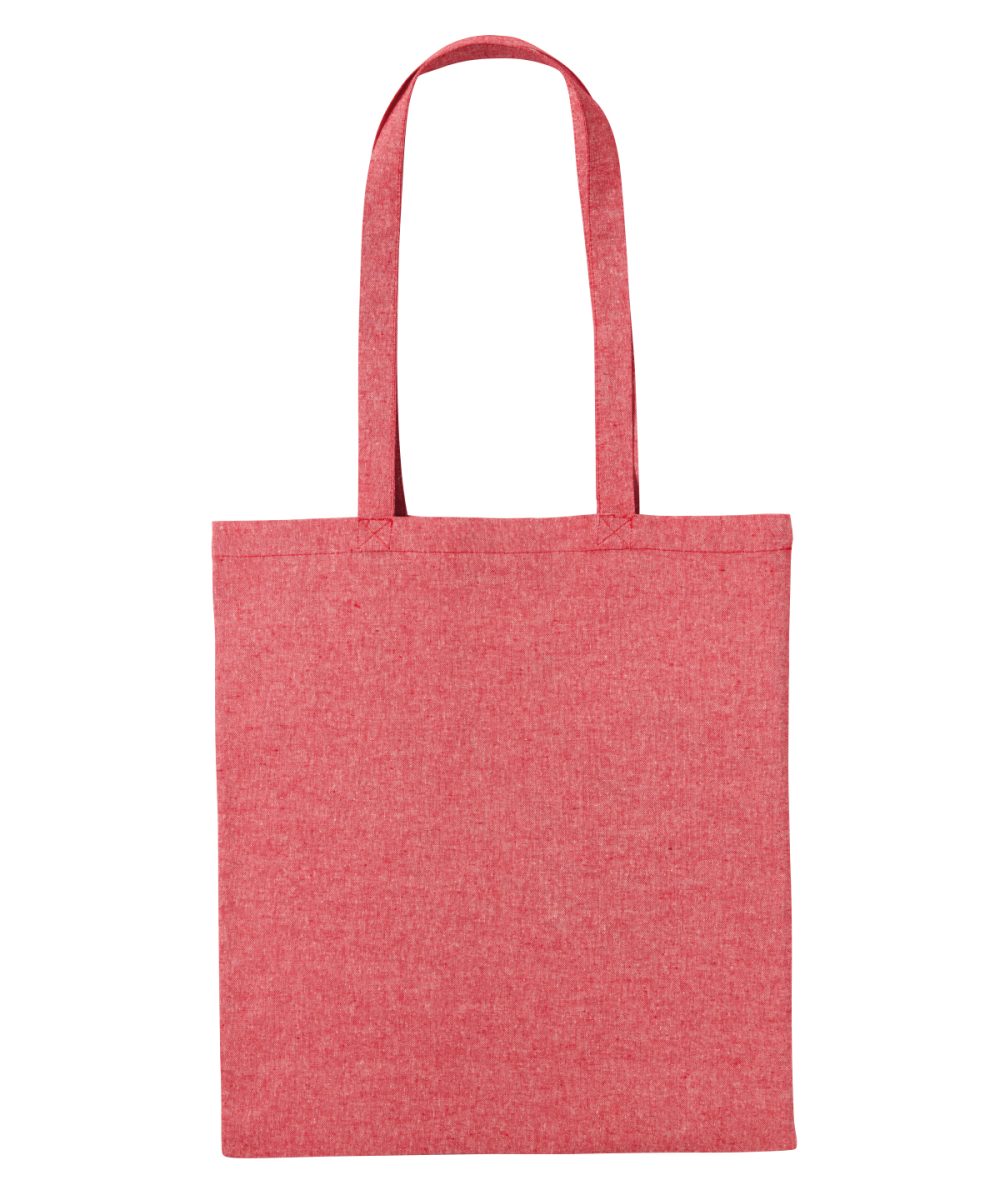 Red Marl Recycled cotton shopper long handle