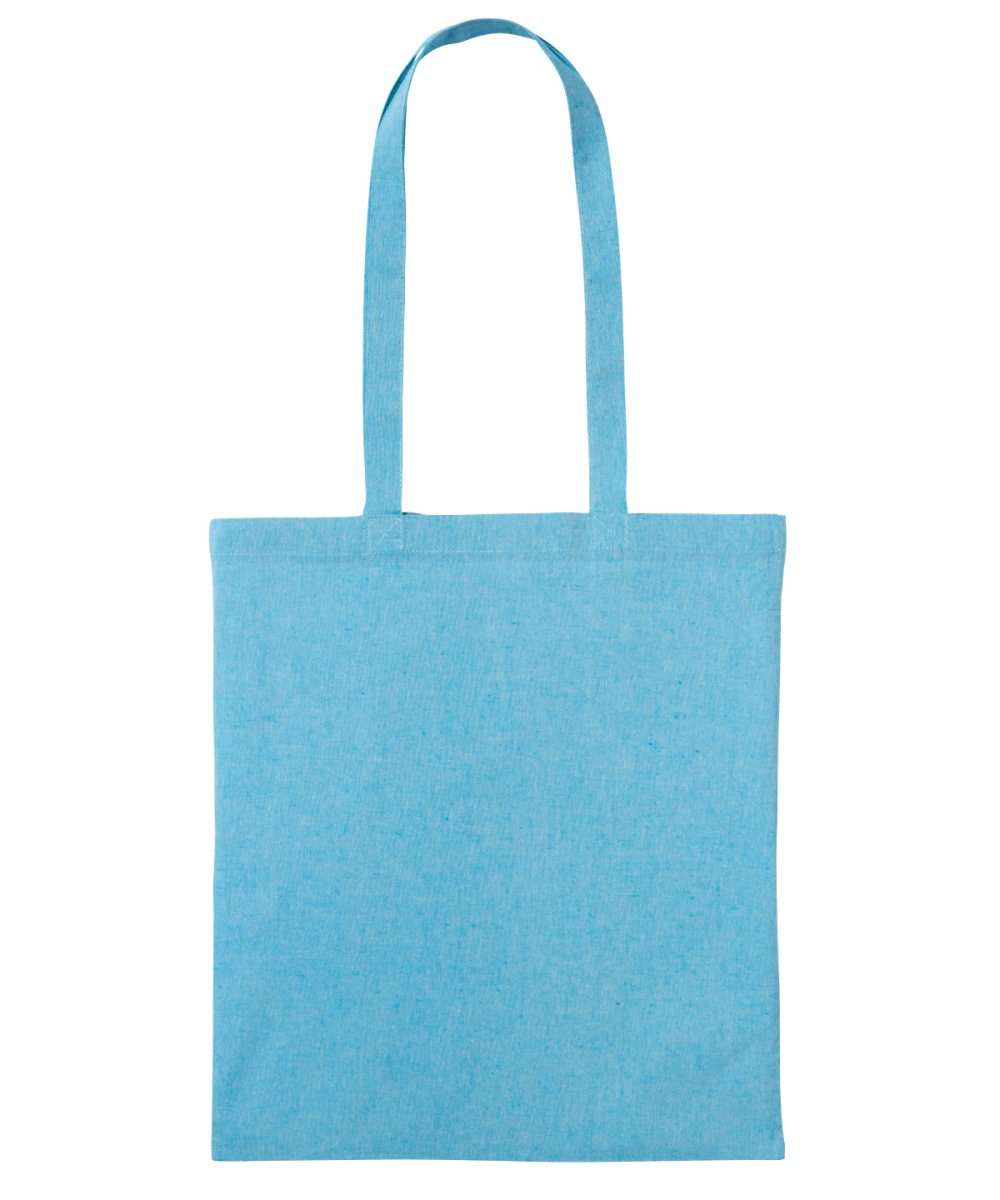 Sky Blue Marl Recycled cotton shopper long handle