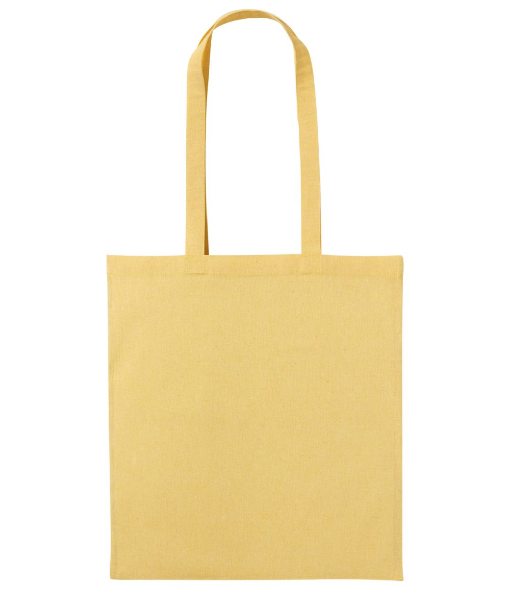 Yellow Marl Recycled cotton shopper long handle