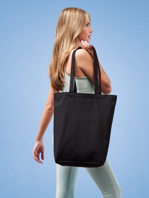 Recycled premium canvas ‘flat base’ shopper