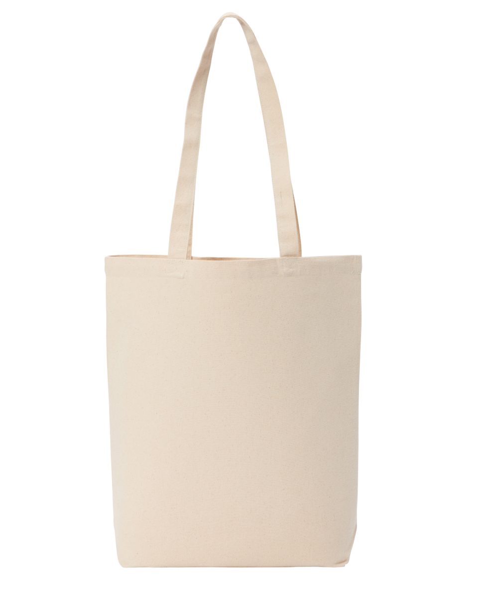 Natural Recycled premium canvas ‘flat base’ shopper