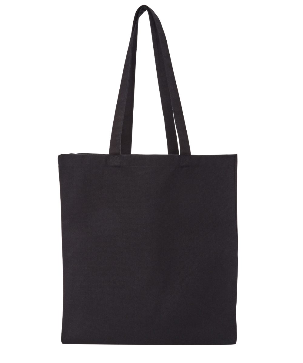 Black Recycled premium canvas spacious shopper