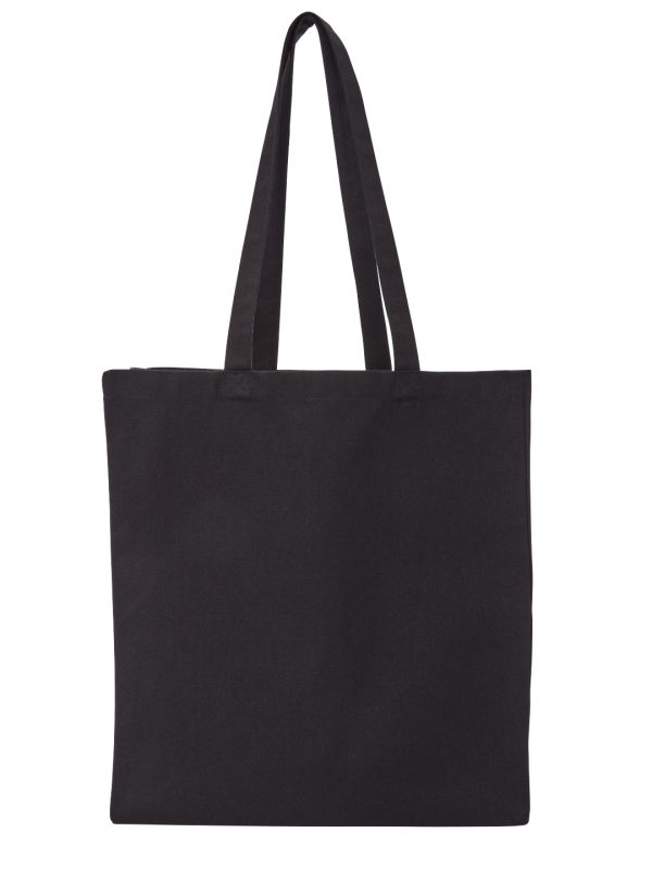 Black Recycled premium canvas spacious shopper