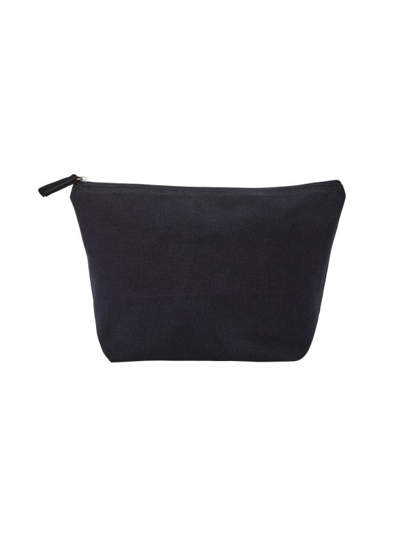 Black Recycled luxe canvas accessory bag