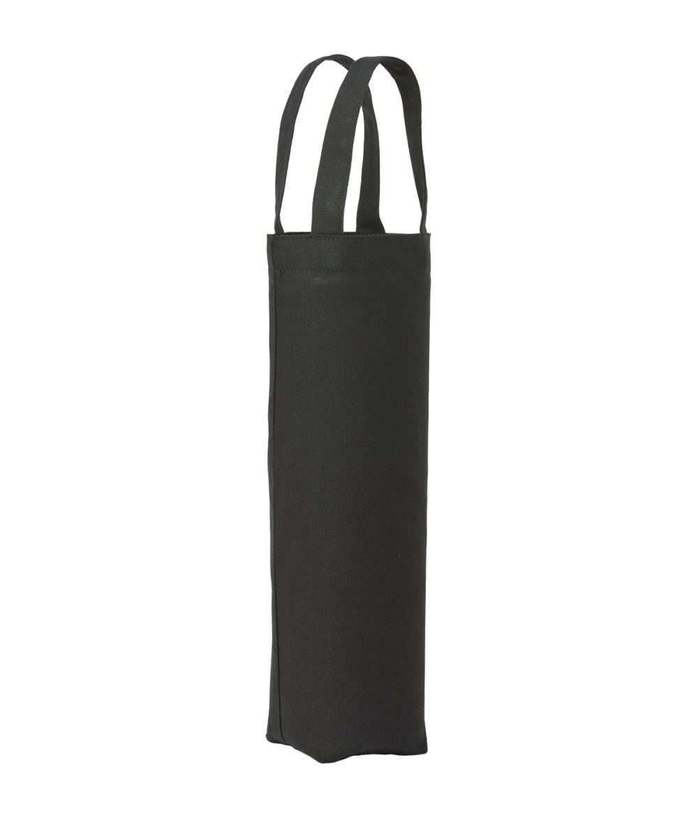 Black Recycled premium canvas bottle bag