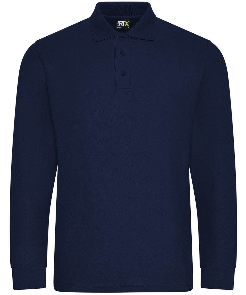 Navy Pro long sleeve polo