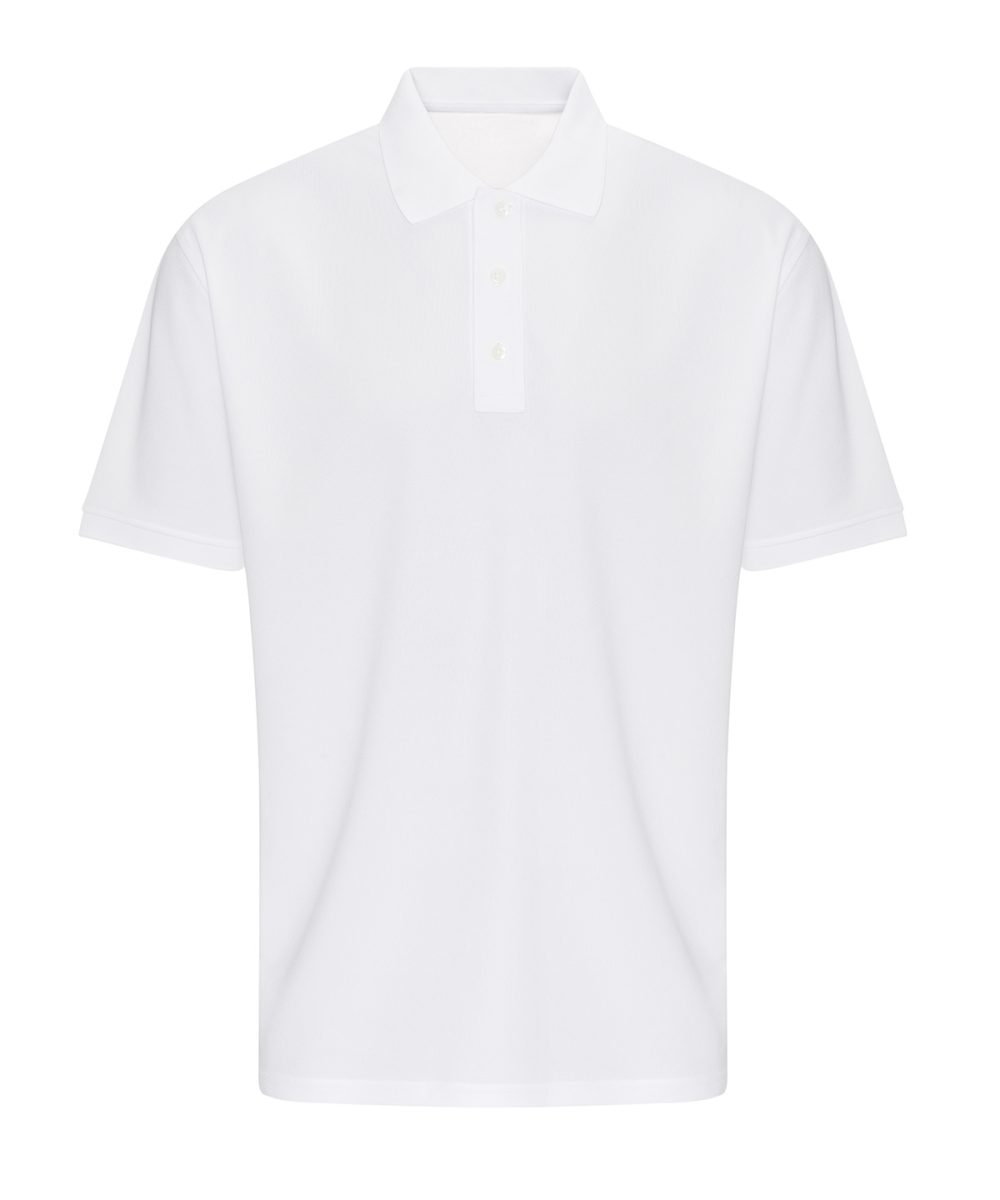 White Pro wicking polo