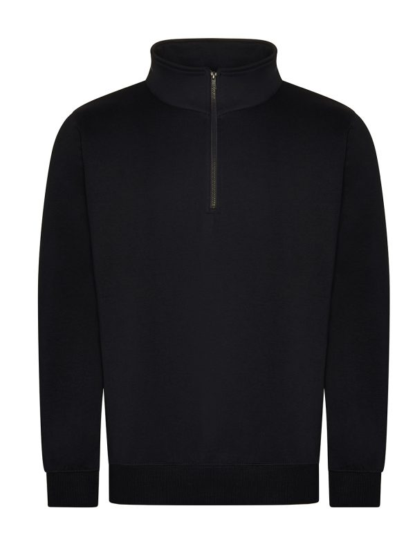 Black Pro ¼-neck zip sweatshirt