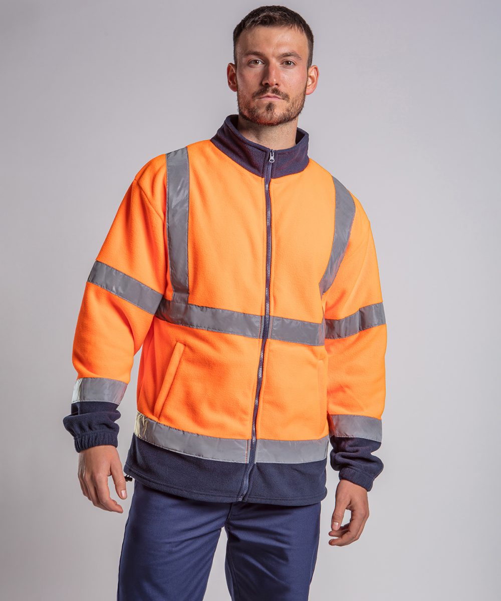 High visibility full-zip fleece