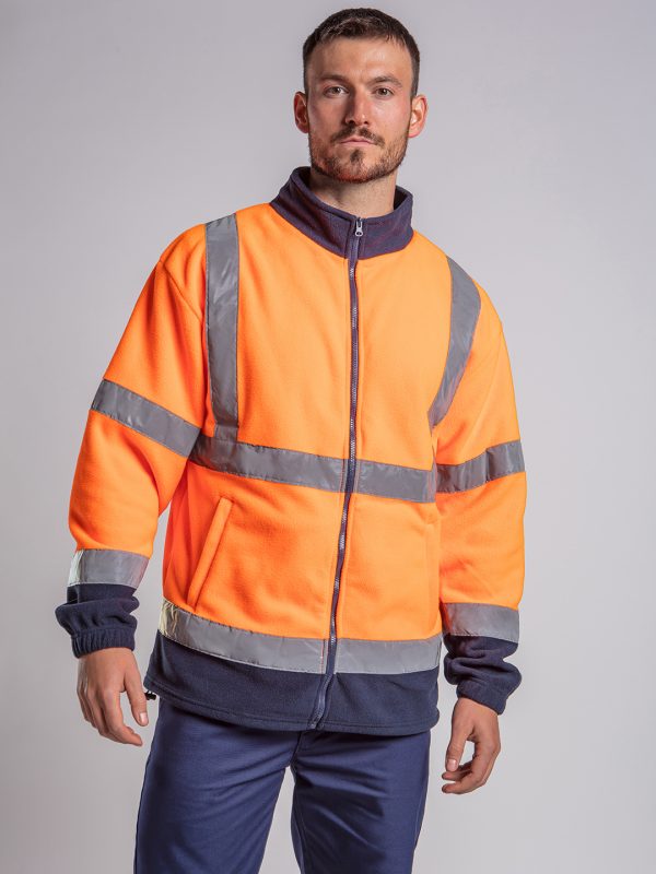 High visibility full-zip fleece