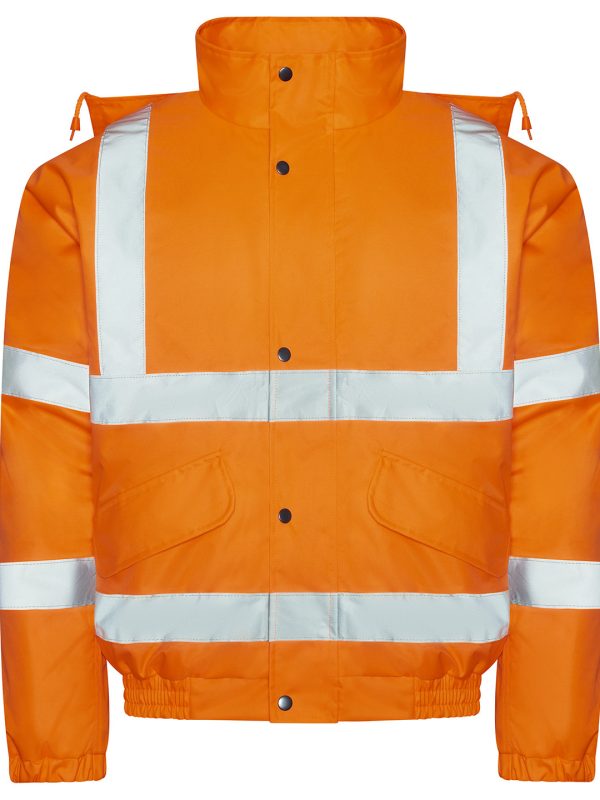 HV Orange High visibility bomber jacket