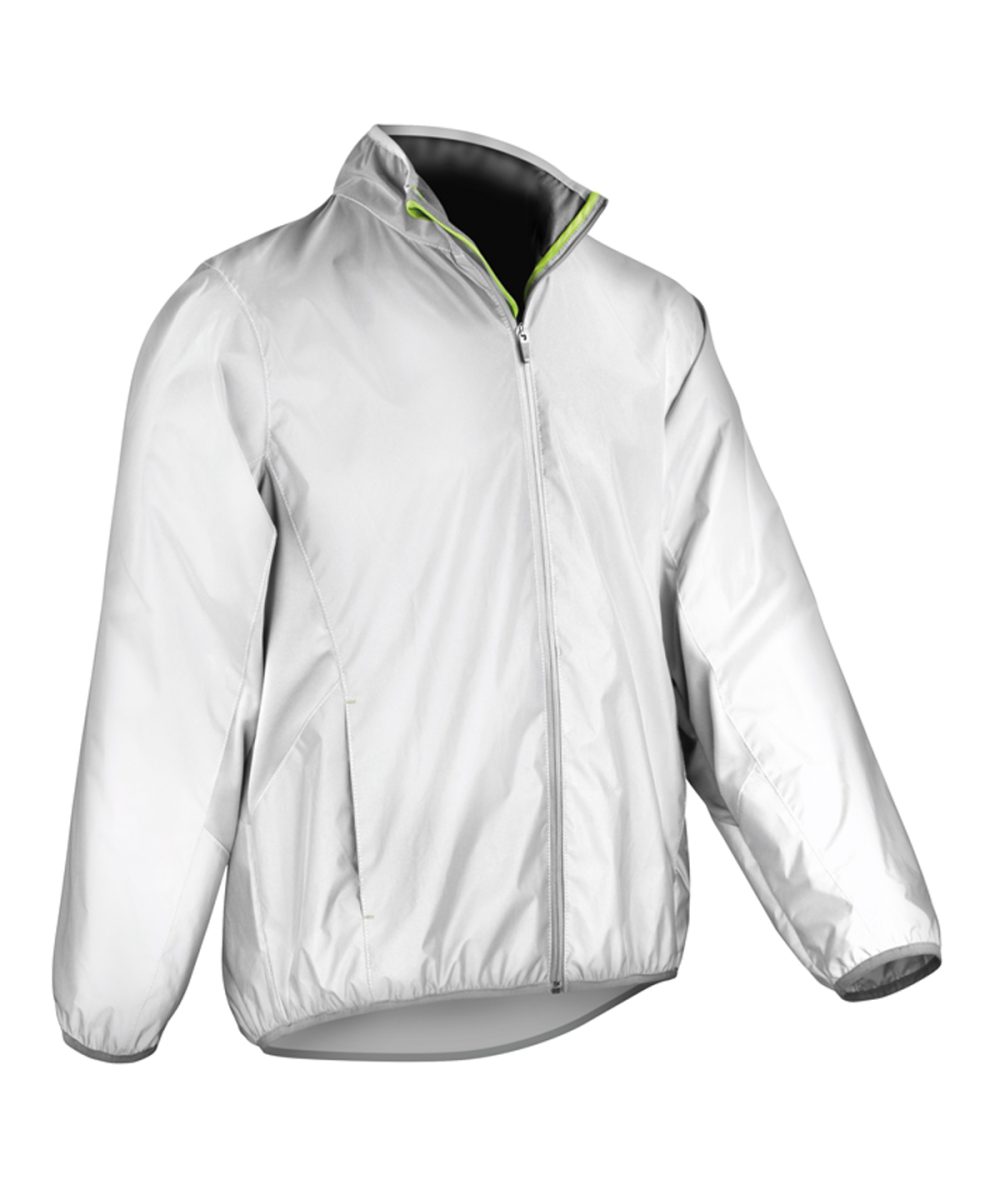 Neon White Luxe reflective hi-vis jacket