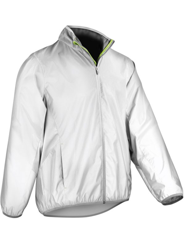 Neon White Luxe reflective hi-vis jacket