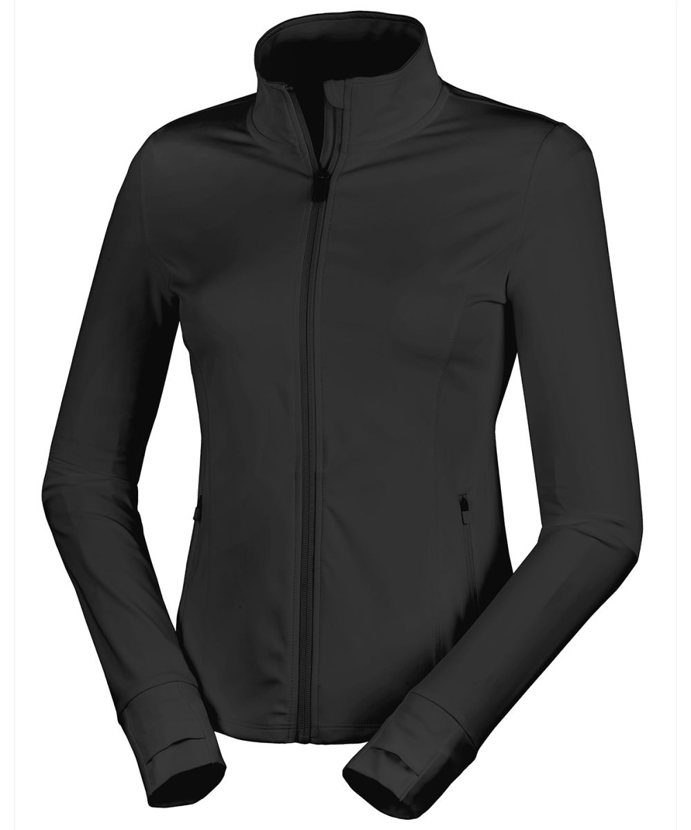 Black Spiro recycled women’s fitness jacket