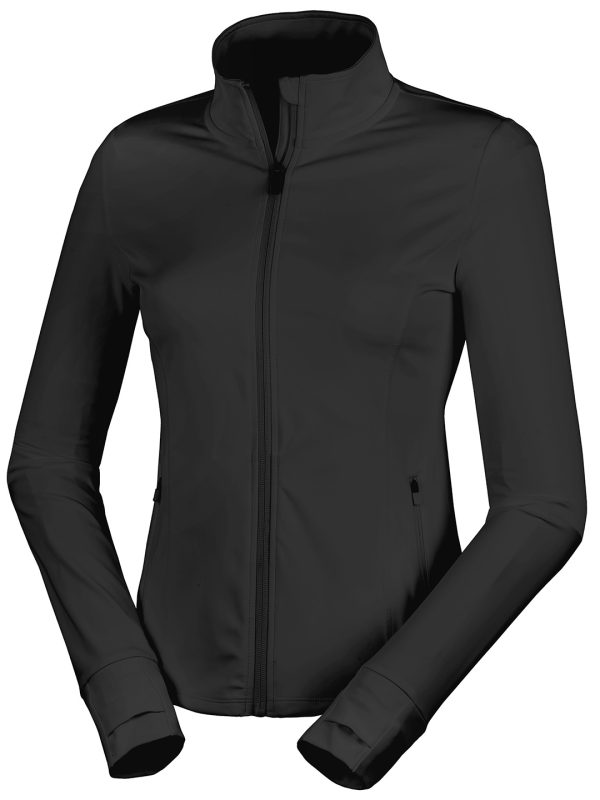 Black Spiro recycled women’s fitness jacket