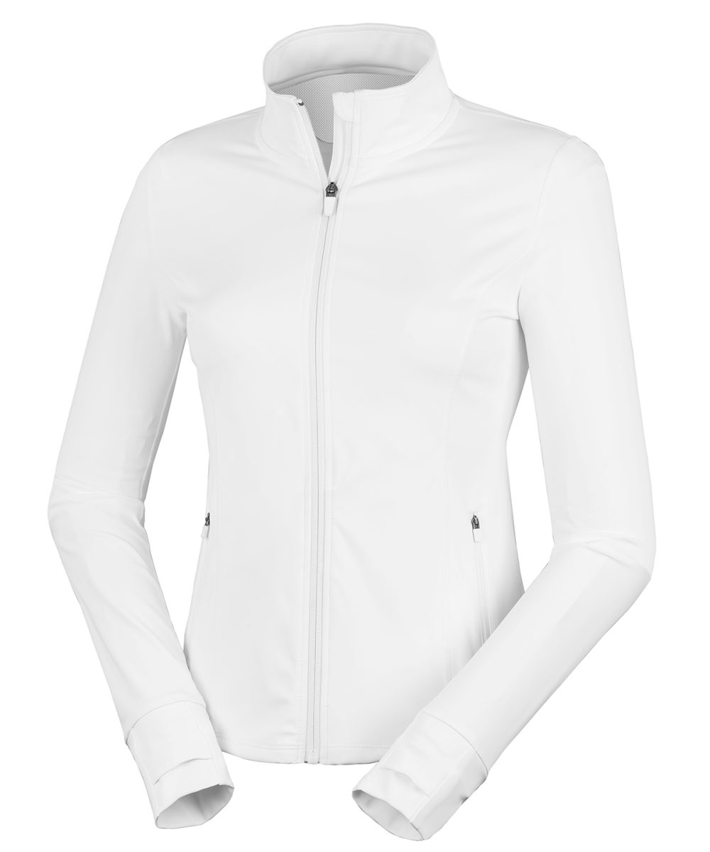 White Spiro recycled women’s fitness jacket