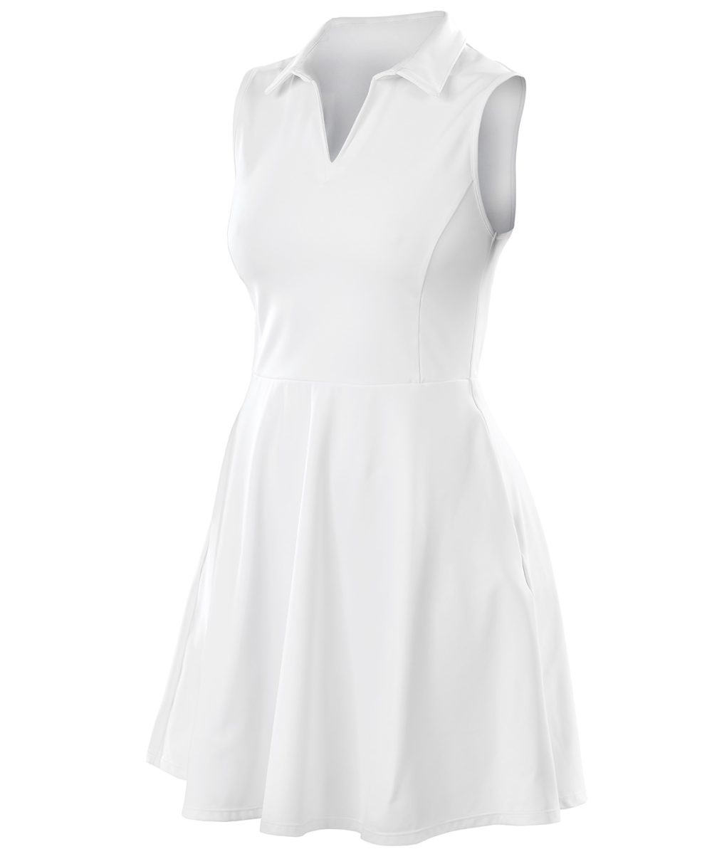 White Spiro recycled women’s fitness dress