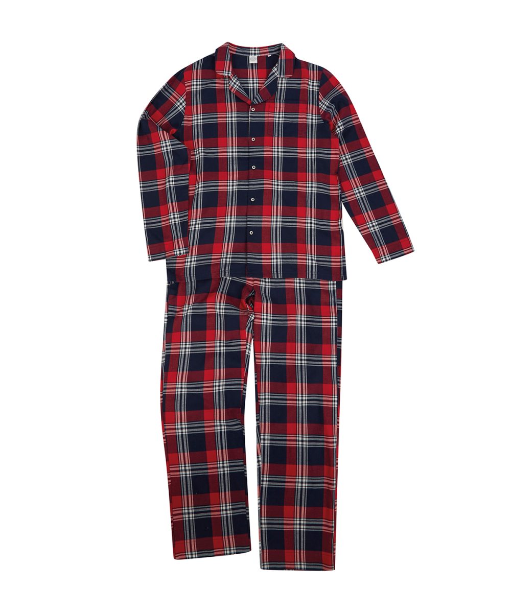 Red/Navy Check Men's tartan lounge Set