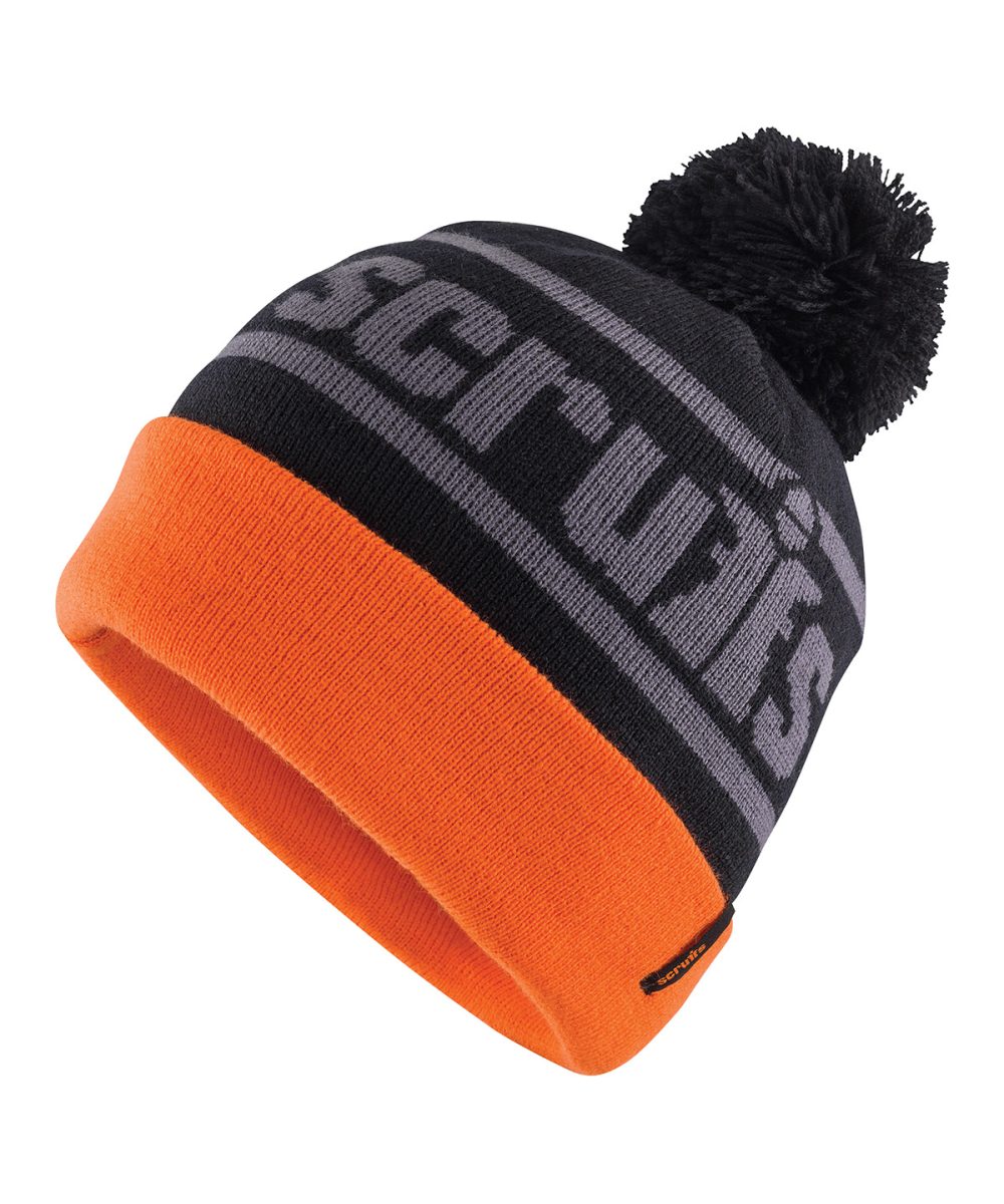 Black/Orange Trade bobble hat