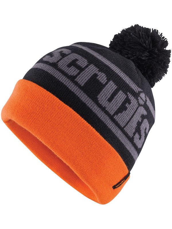 Black/Orange Trade bobble hat