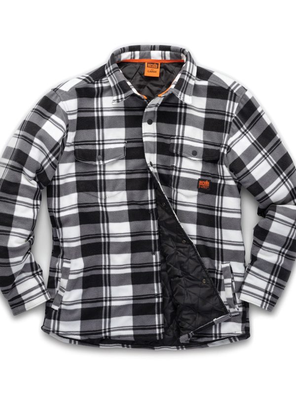 Black/White Worker padded checked shirt