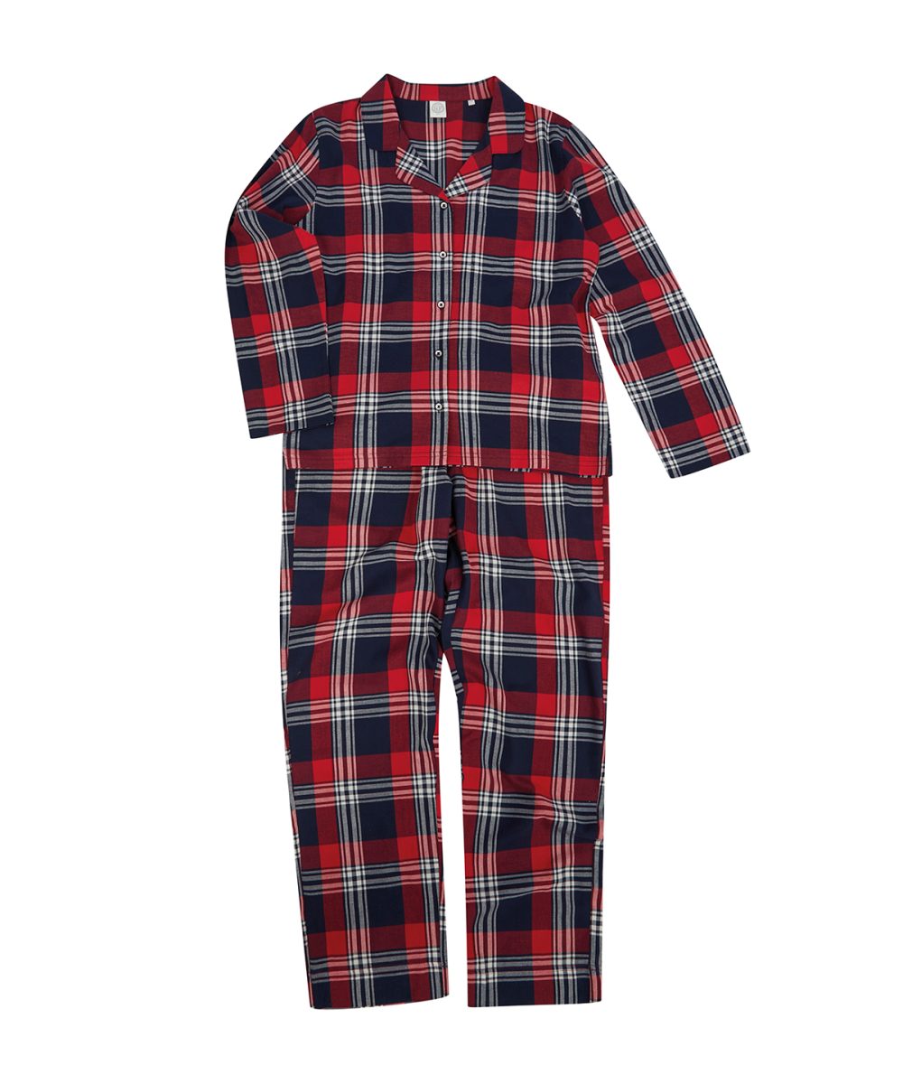 Red/Navy Check Women's tartan lounge Set