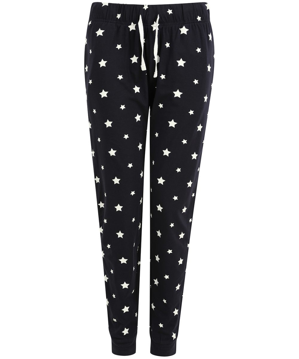 Navy/White Stars Women's cuffed lounge pants