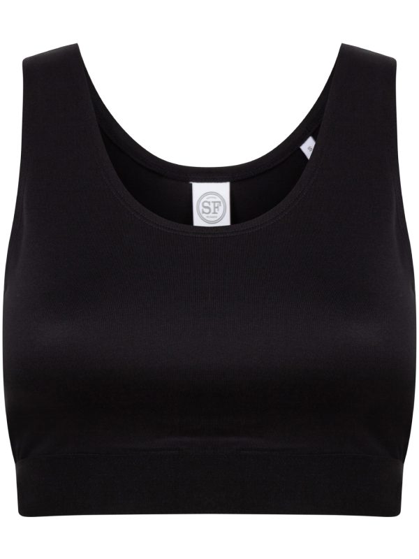 Black/Black Women's fashion crop top