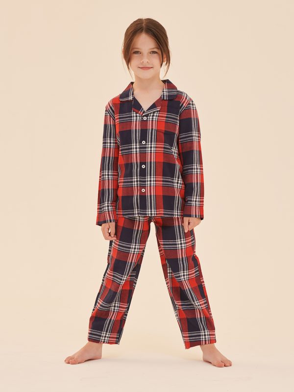 Kids tartan lounge set