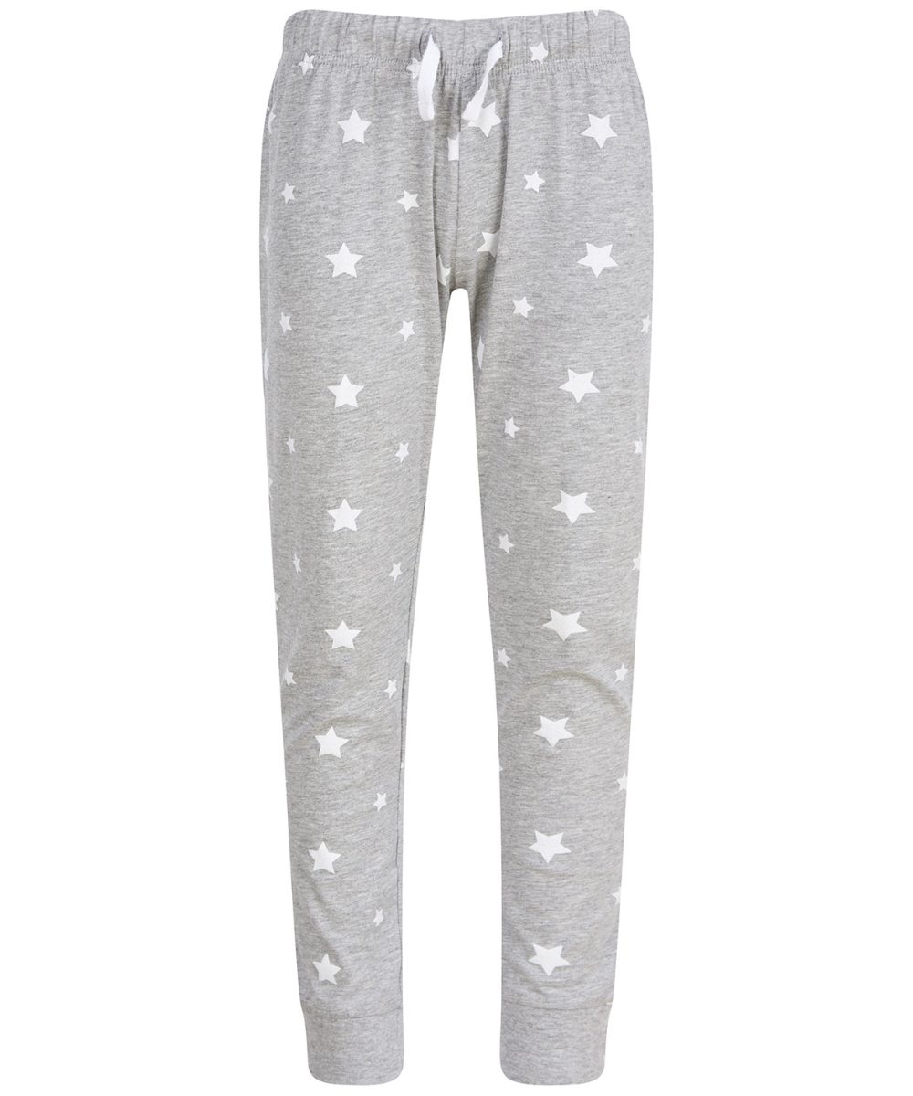 Heather Grey/White Stars Kids cuffed lounge pants