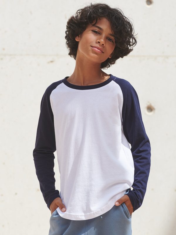 Kids long sleeve baseball T