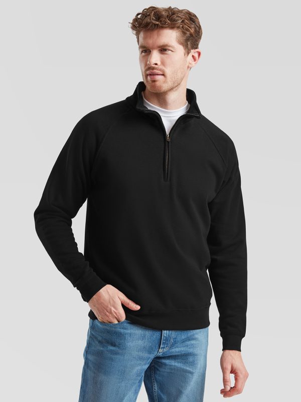 Classic 80/20 zip neck sweatshirt