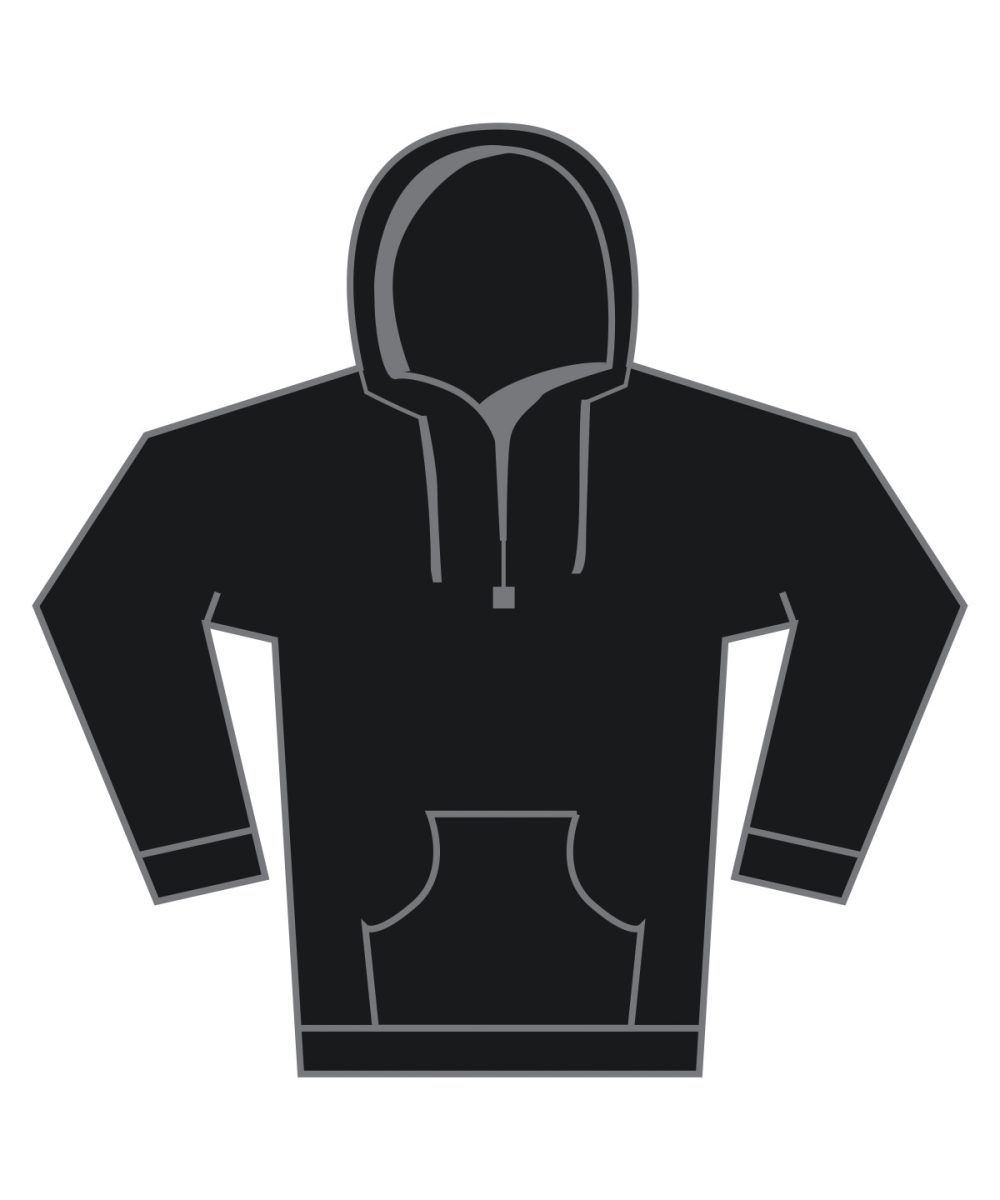 Black* Supercotton™ hooded sweatshirt