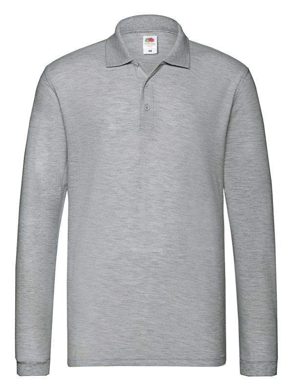 Athletic Heather Premium long sleeve polo