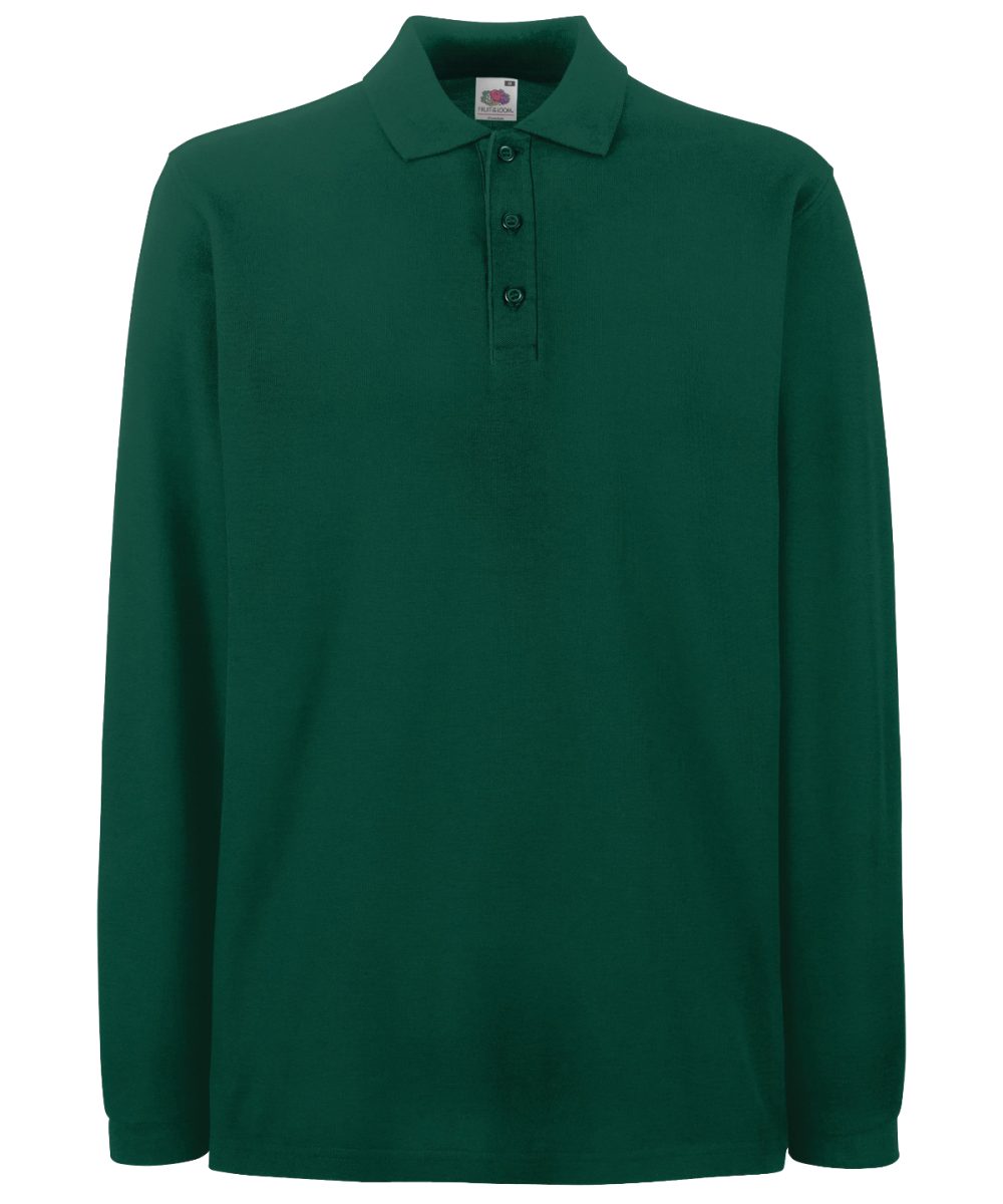 Forest Green Premium long sleeve polo