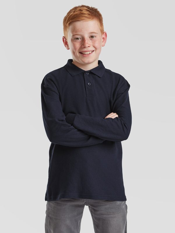 Kids long sleeve 65/35 polo