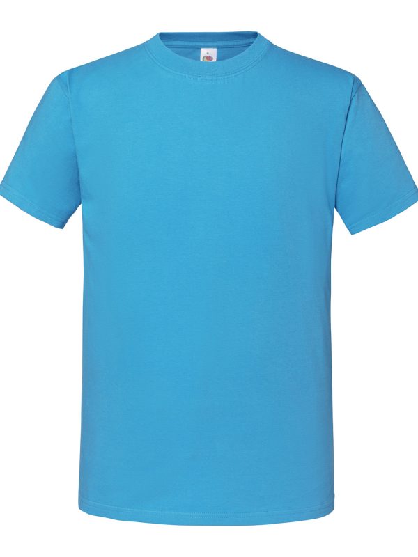 Azure Blue Iconic 195 ringspun premium T