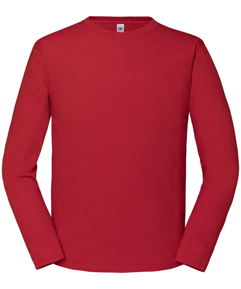 Red Iconic 195 ringspun premium long sleeve T
