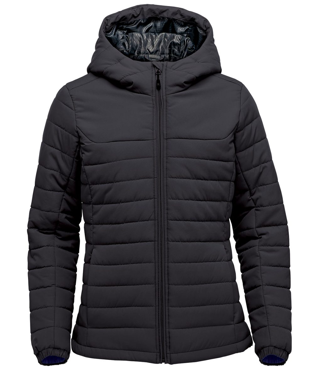 Black Women’s Nautilus quilted hooded jacket