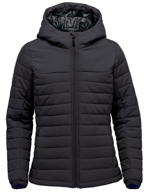 Black Women’s Nautilus quilted hooded jacket