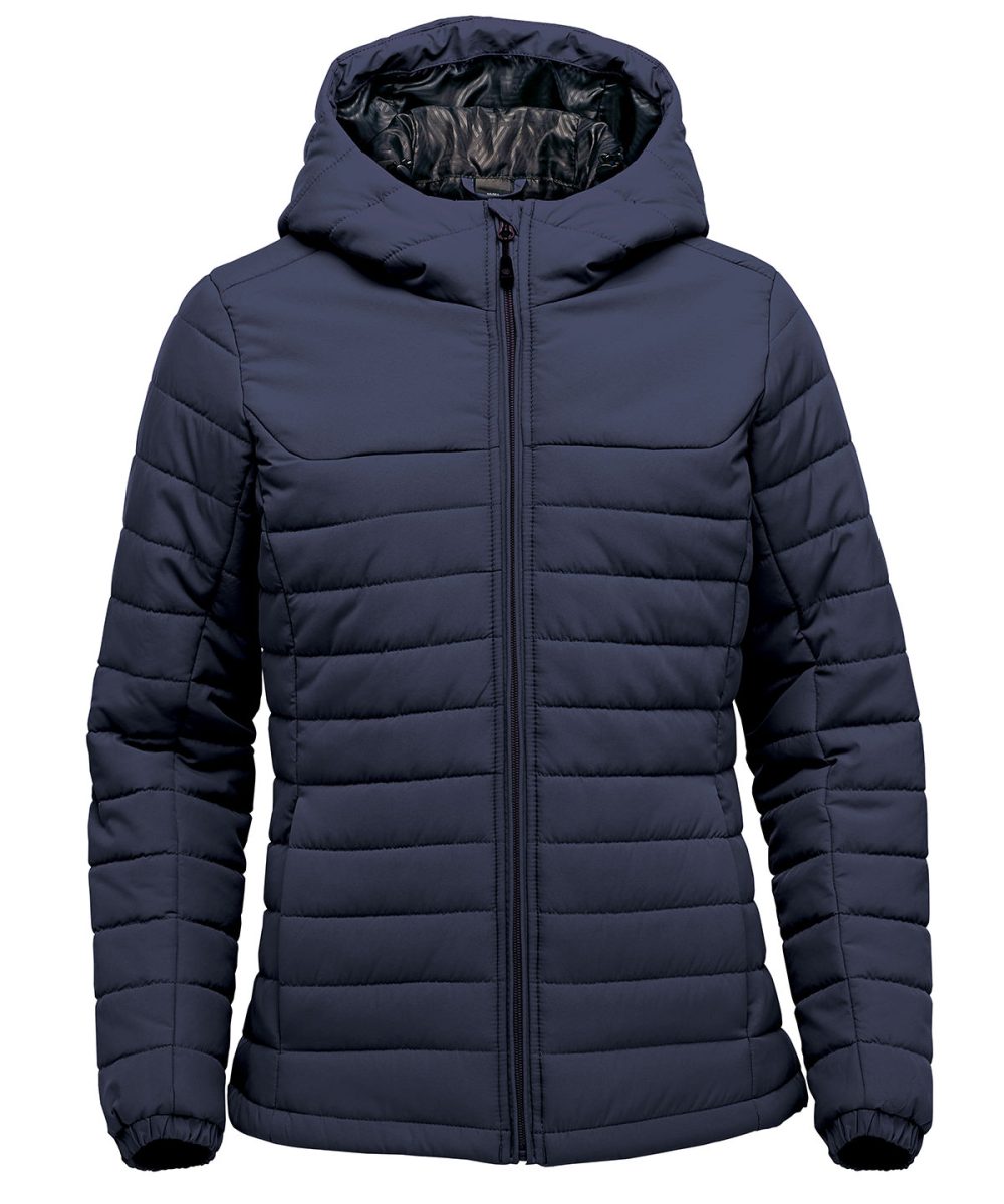 Navy Women’s Nautilus quilted hooded jacket