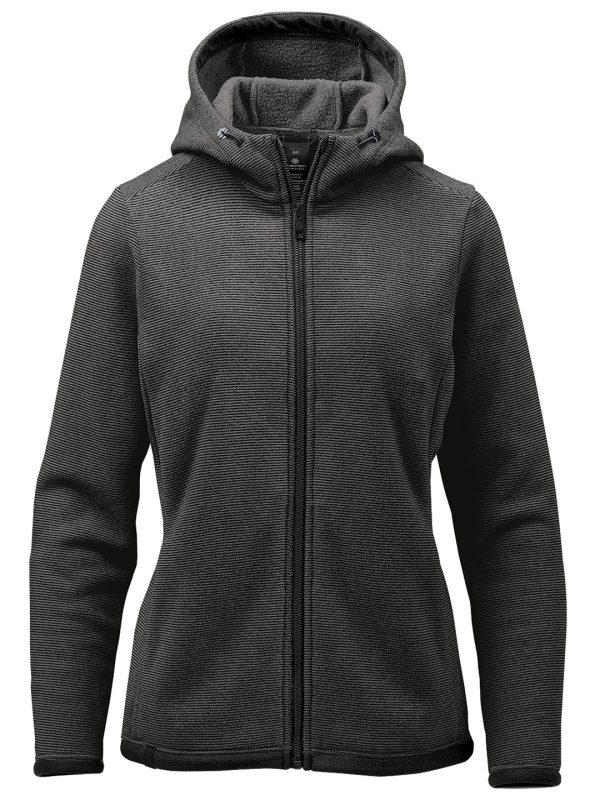 Charcoal Stripe Women’s Medusa fleece hoodie