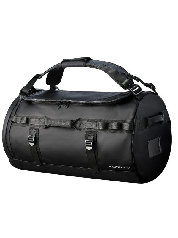 Black Nautilus waterproof 70 litre duffle