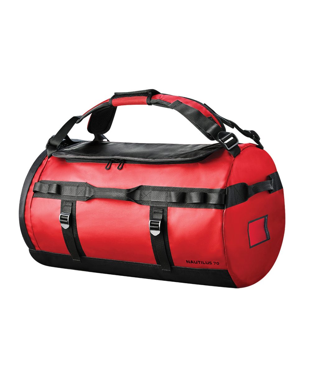 Bold Red Nautilus waterproof 70 litre duffle