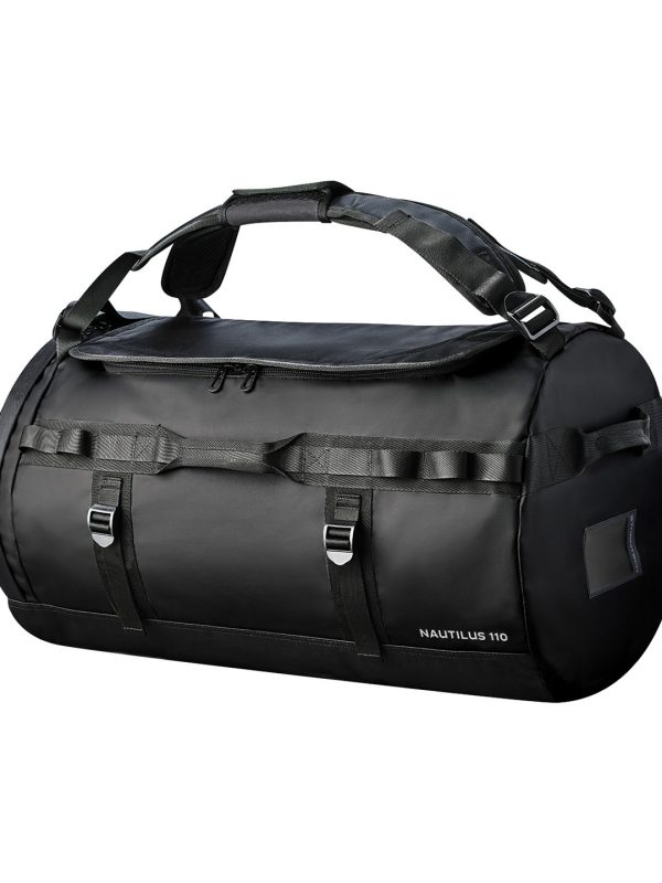 Black Nautilus waterproof 110 litre duffle