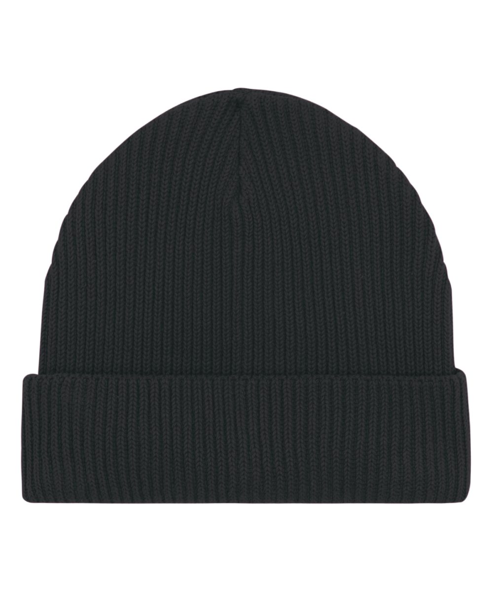 Black Fisherman beanie in unisex fit (STAU771)