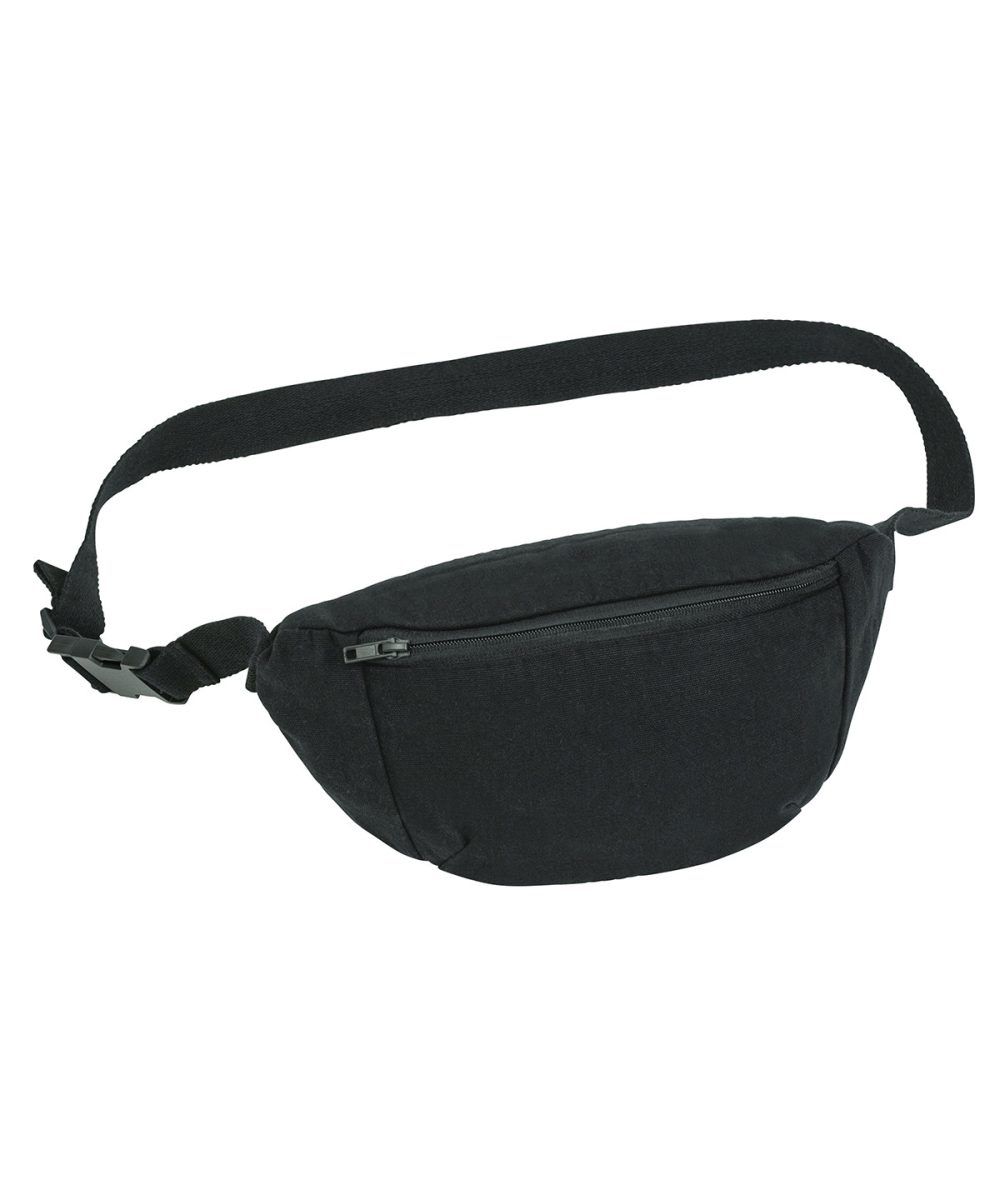 Black Hip bag with canvas fabric (STAU891)