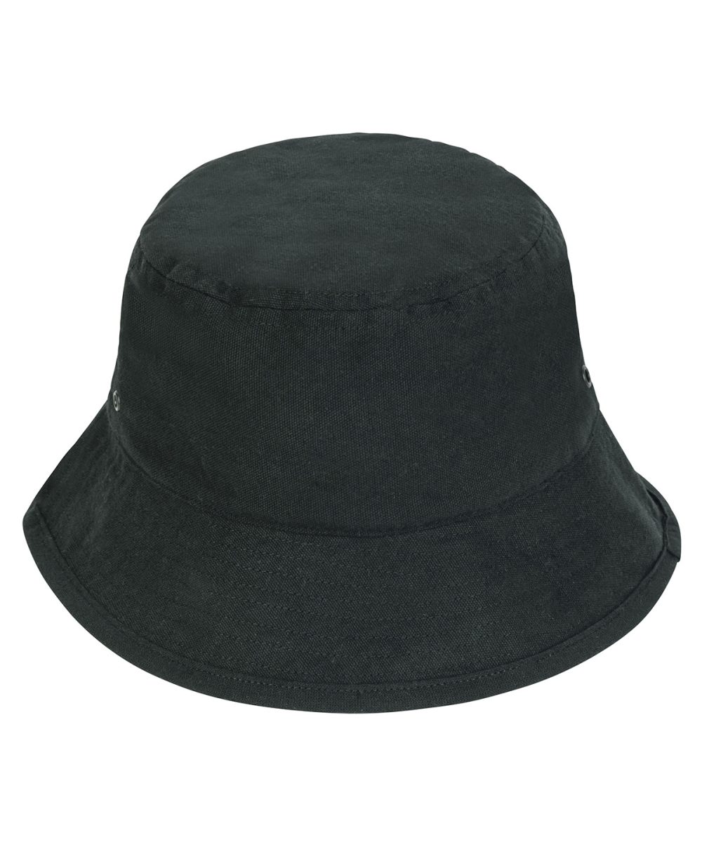 Black Bucket hat with metal eyelets (STAU893)