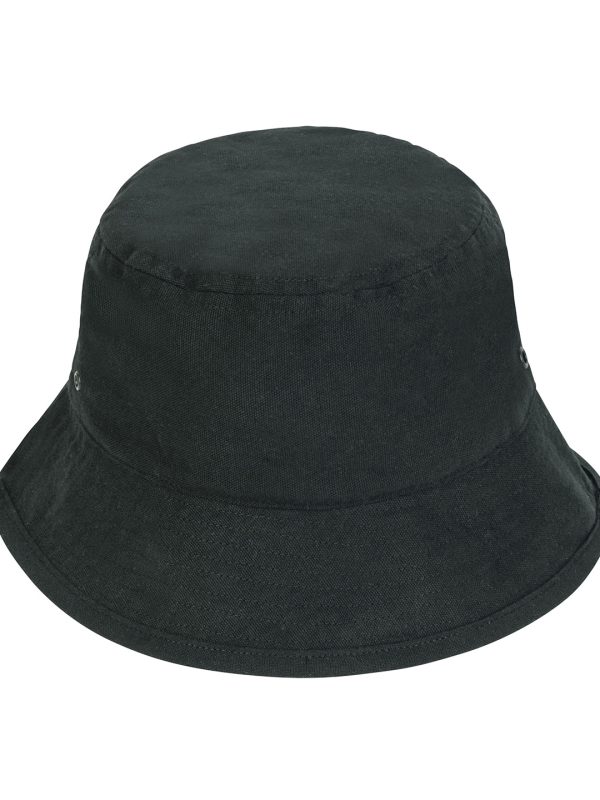 Black Bucket hat with metal eyelets (STAU893)